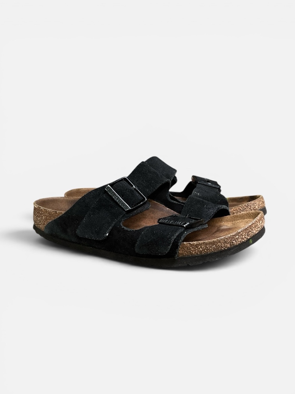 Birkenstock Arizona Two-Strap Sandal in Black Size EU 39; US 8-8 1/2 FLAWS - Picture 4 of 11